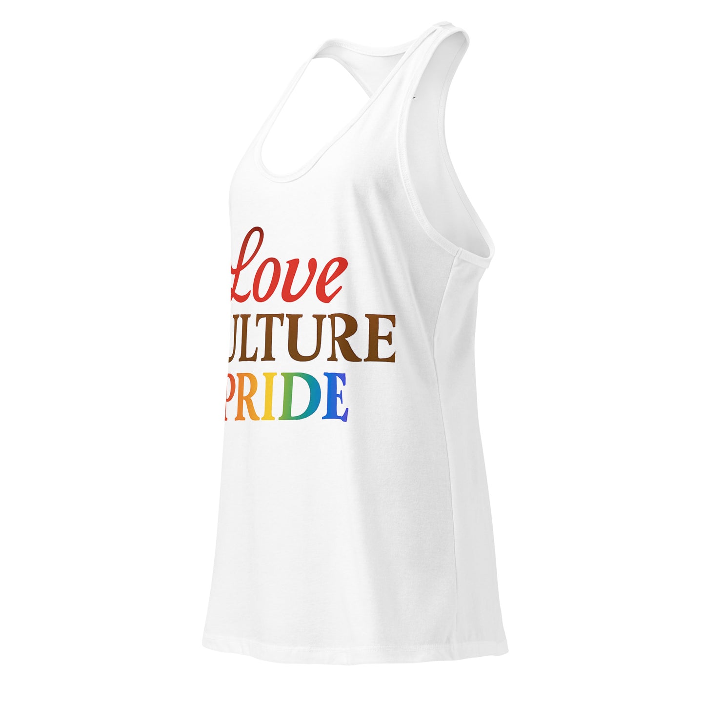 LoveCulturePride Fitted Racerback Tank Top