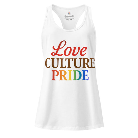 LoveCulturePride Fitted Racerback Tank Top
